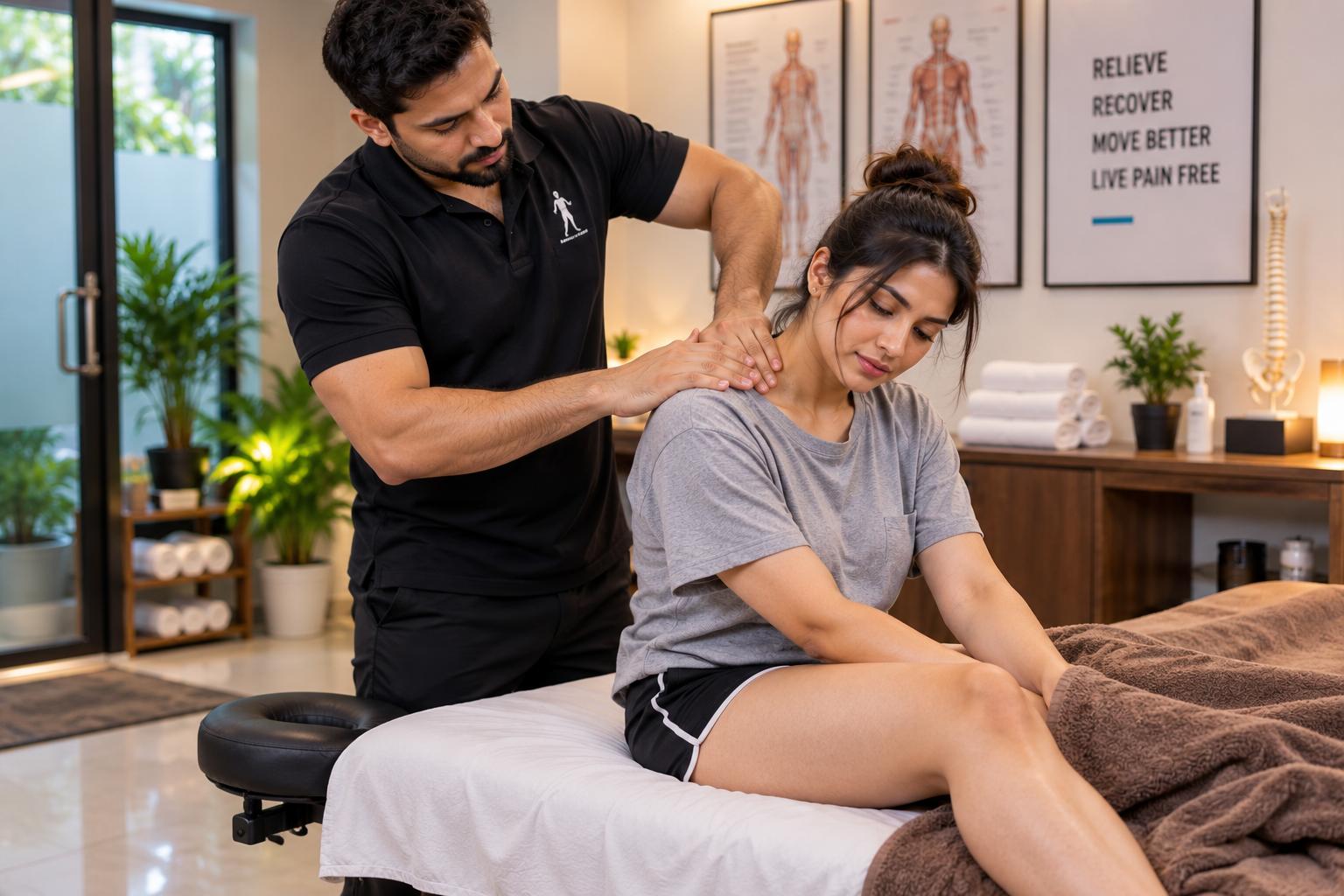 professional shoulder therapy in a modern clinic